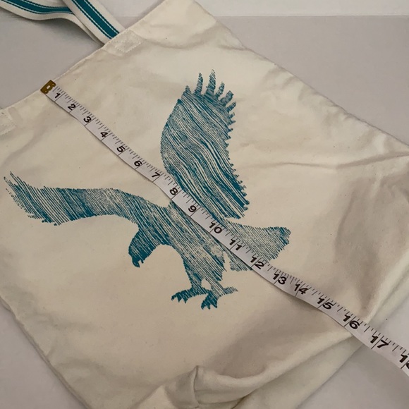 American Eagle Outfitters white and teal tote - Picture 8 of 8